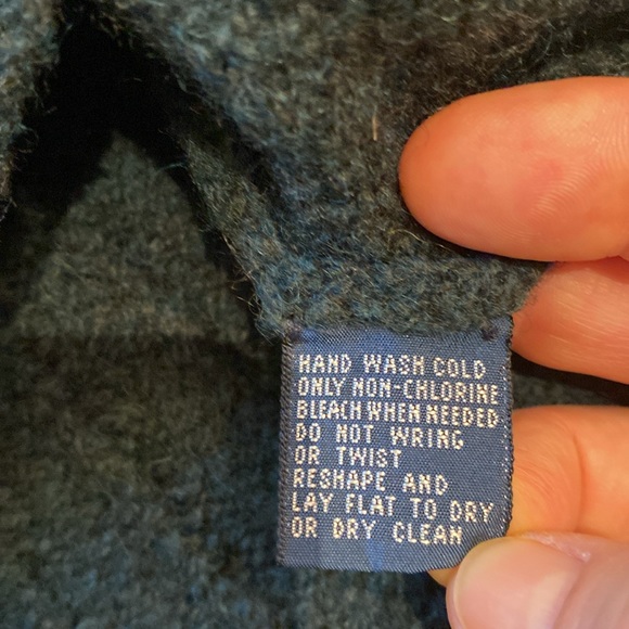 Polo by Ralph Lauren forest green hand knit 100% wool ski reindeer sweater Sz M - Picture 6 of 6